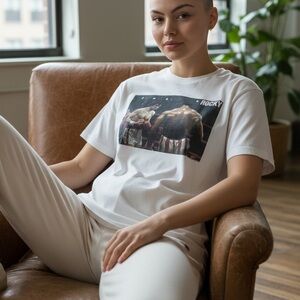 Rocky White Graphic Tee